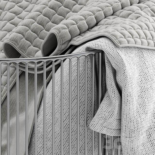 Westelm Metal basket with blanket
