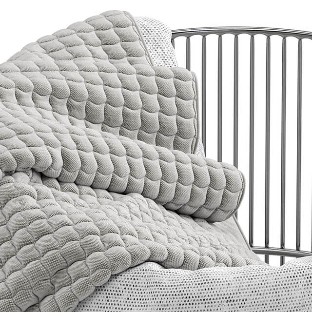Westelm Metal basket with blanket