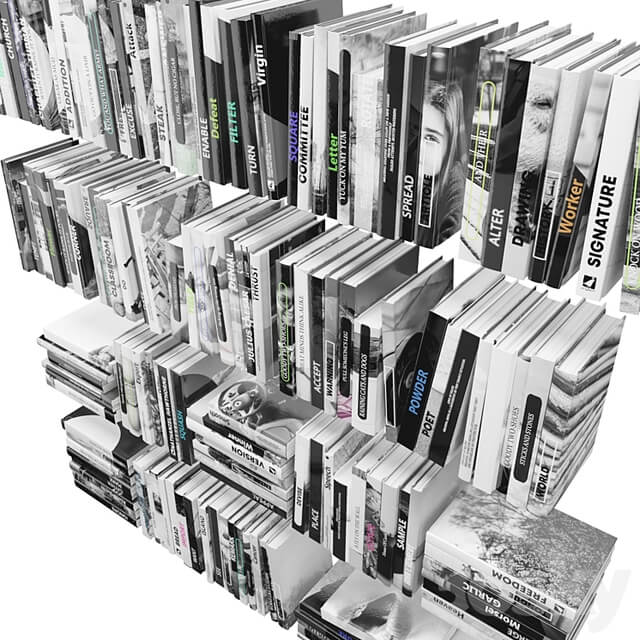 Set of books gray 1 02