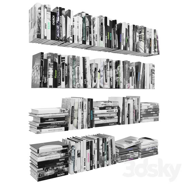 Set of books gray 1 02