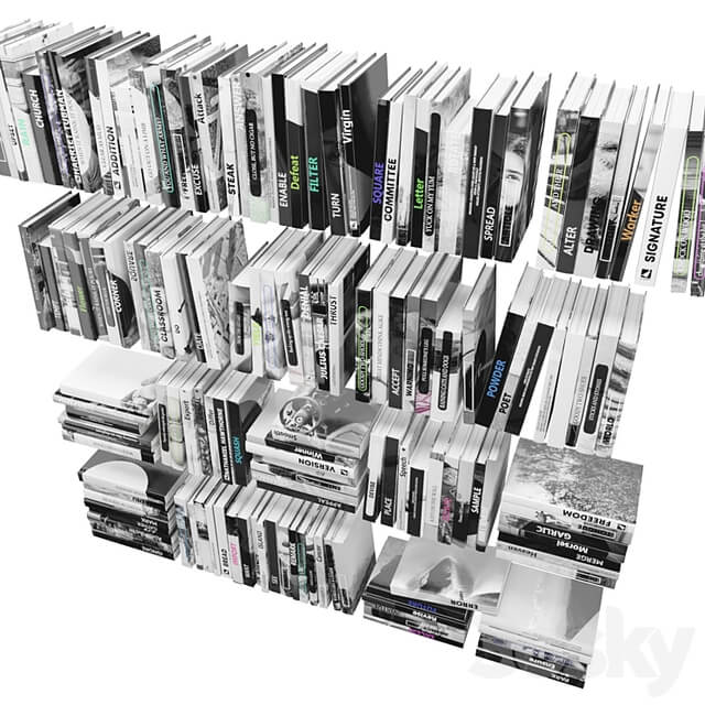 Set of books gray 1 02