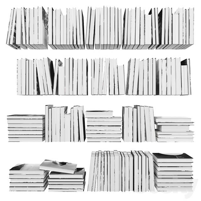 Set of books gray 1 02