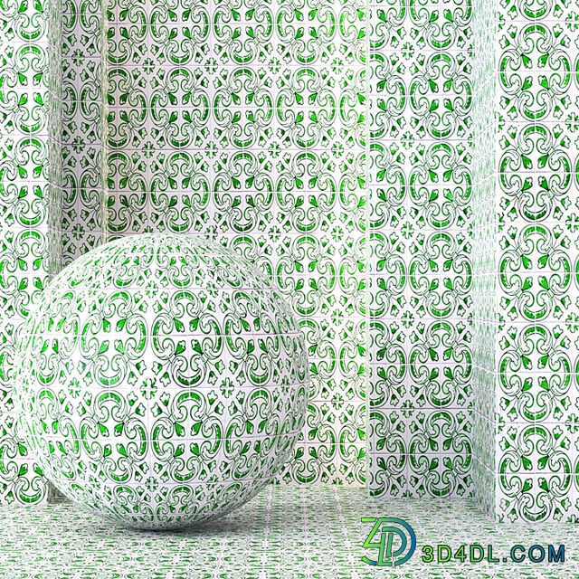 Moroccan Tile Texture 4K Seamless 4 Color
