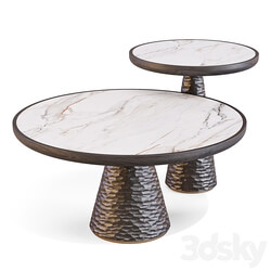 Poltrona Frau: DUO Pedestal Tables 