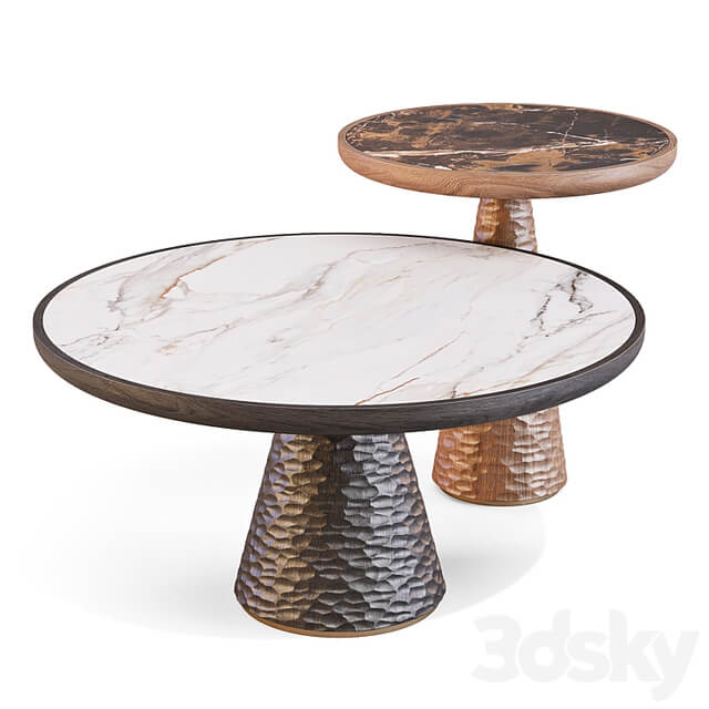 Poltrona Frau: DUO Pedestal Tables