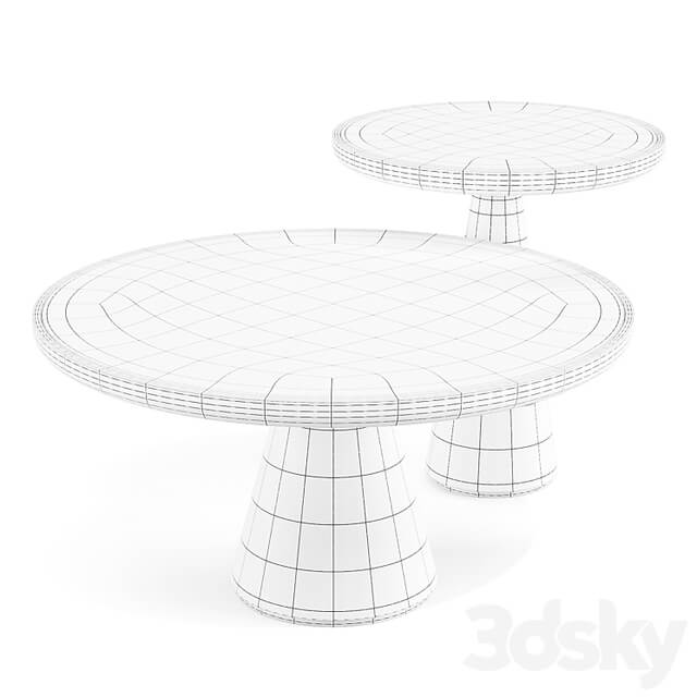 Poltrona Frau: DUO Pedestal Tables