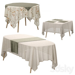 Set of linen tablecloths 