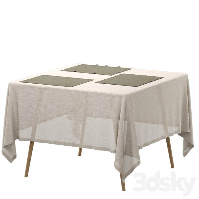 Set of linen tablecloths