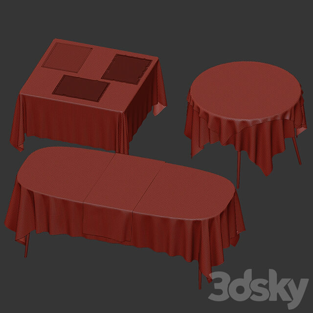 Set of linen tablecloths