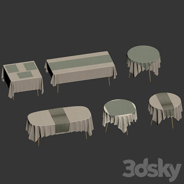 Set of linen tablecloths