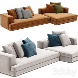 ARBITER Sofa with chaise longue By Maxalto 
