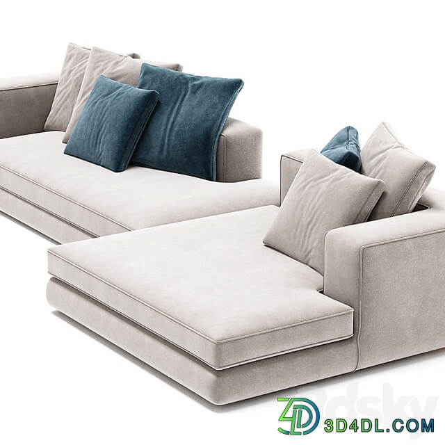 ARBITER Sofa with chaise longue By Maxalto