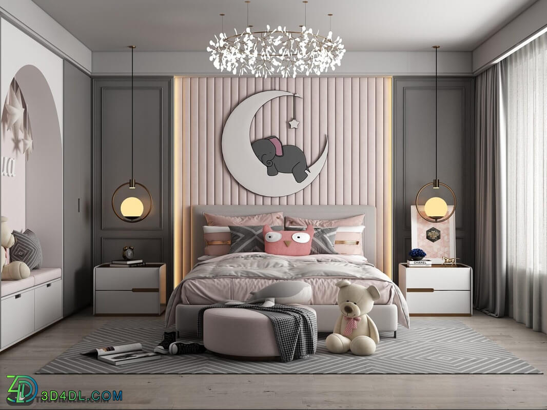 3D Model Interior Children Room 18 By HuyHieuLee