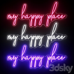 My Happy Place Neon Sign 
