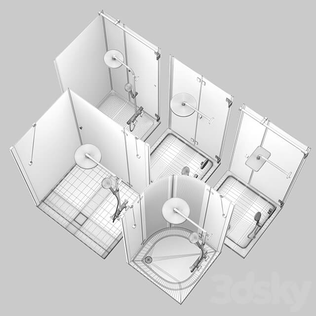 Shower enclosures Radaway Carena black
