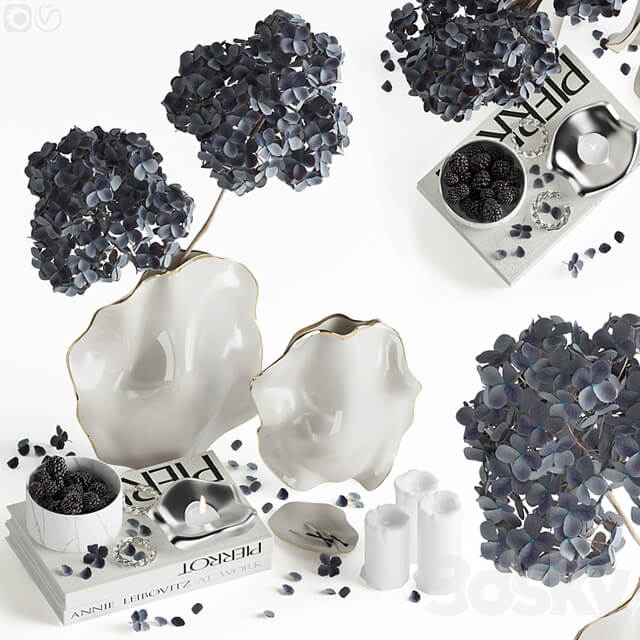 Decorative set with hydrangea 02