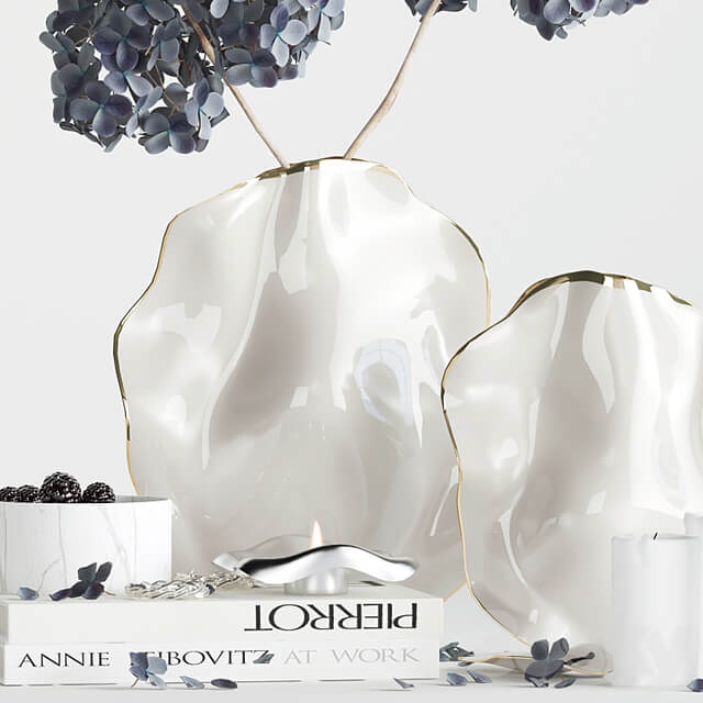 Decorative set with hydrangea 02