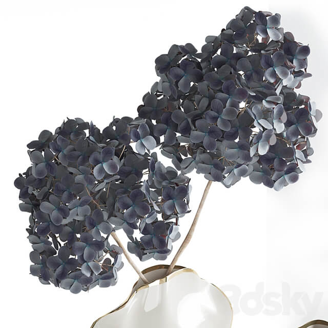 Decorative set with hydrangea 02