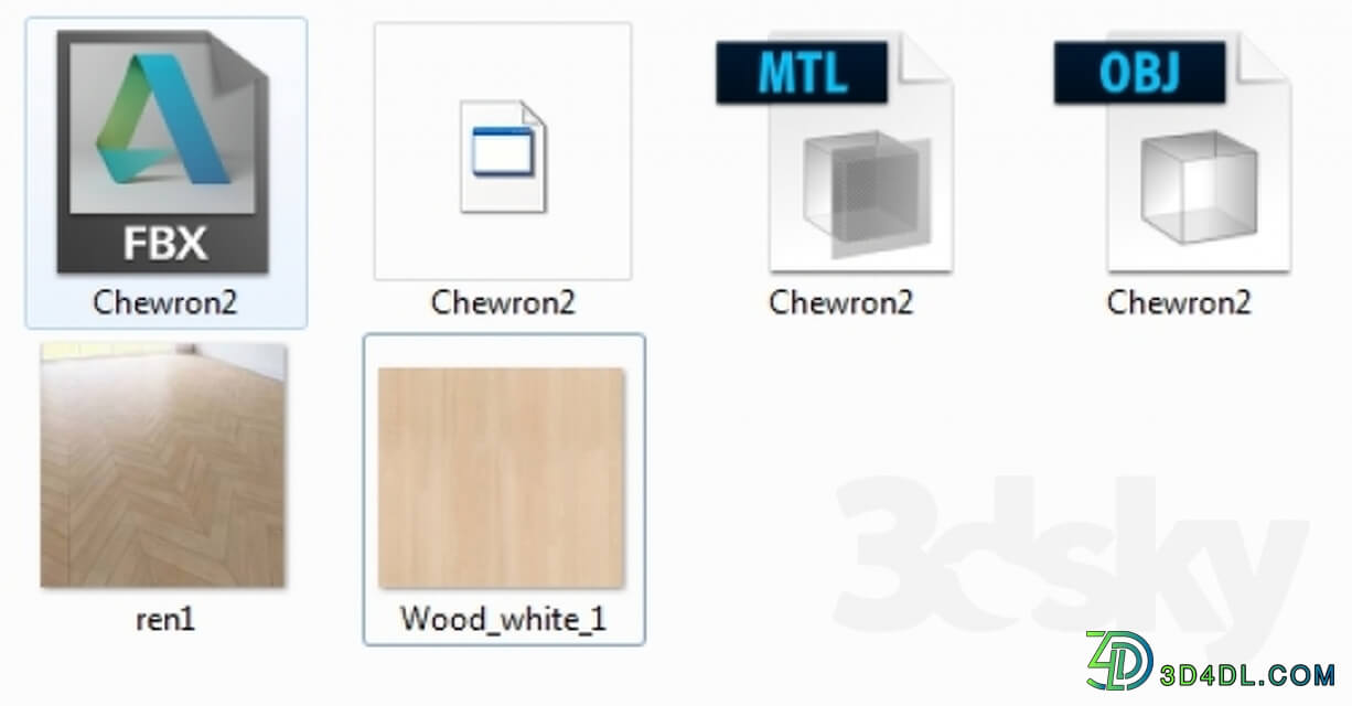 Parquet chevron classic light