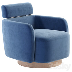 Luna Swivel Accent Chair With Adjustable Backrest 