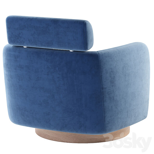 Luna Swivel Accent Chair With Adjustable Backrest