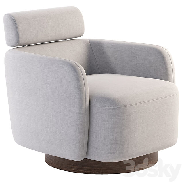 Luna Swivel Accent Chair With Adjustable Backrest