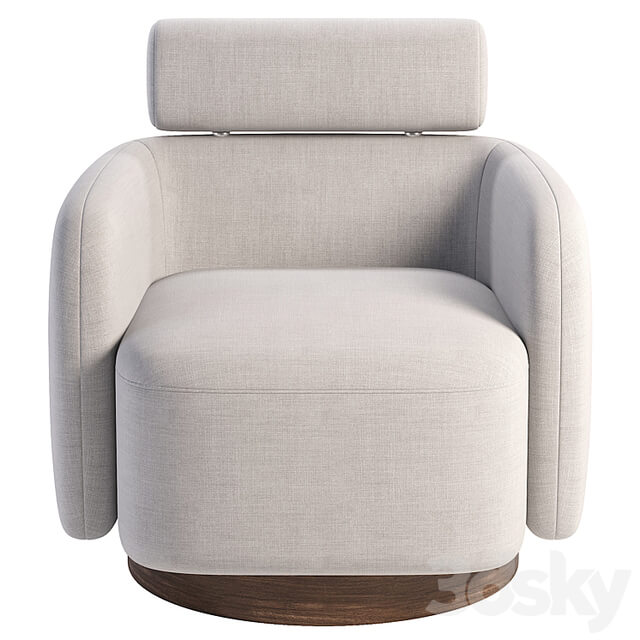 Luna Swivel Accent Chair With Adjustable Backrest