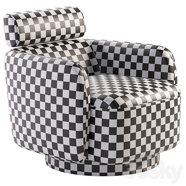 Luna Swivel Accent Chair With Adjustable Backrest