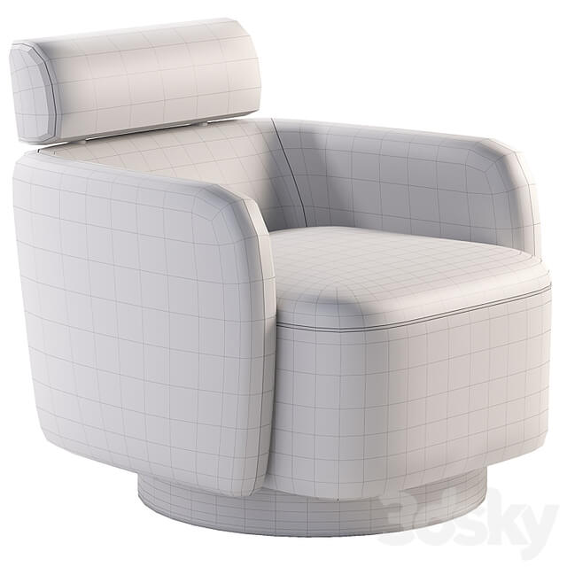 Luna Swivel Accent Chair With Adjustable Backrest