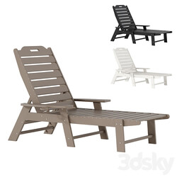 Monterey adjustable all weather adirondack lounger with cup holder 