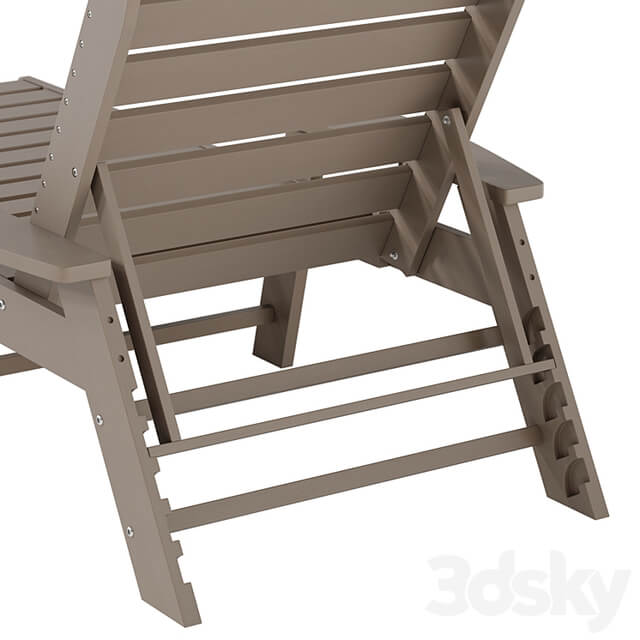 Monterey adjustable all weather adirondack lounger with cup holder