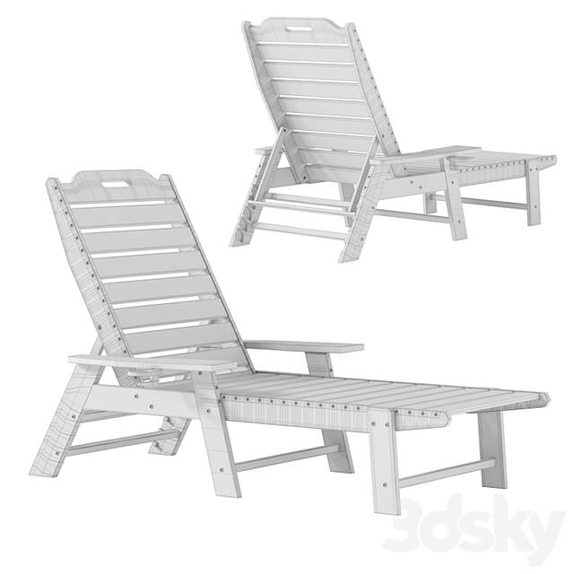 Monterey adjustable all weather adirondack lounger with cup holder