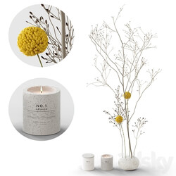 Decorative set 58 branch and candles 