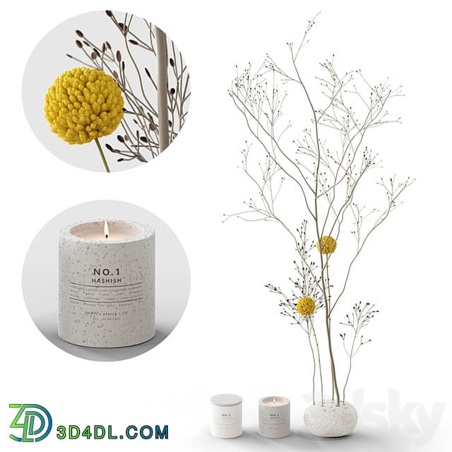 Decorative set 58 branch and candles