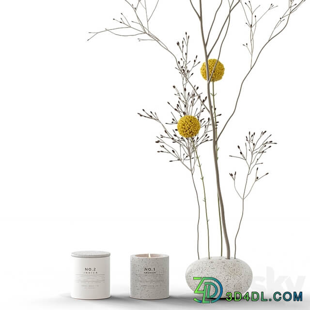 Decorative set 58 branch and candles