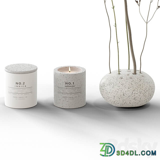 Decorative set 58 branch and candles