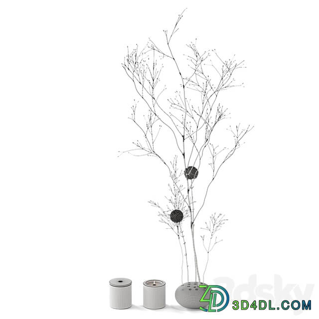Decorative set 58 branch and candles