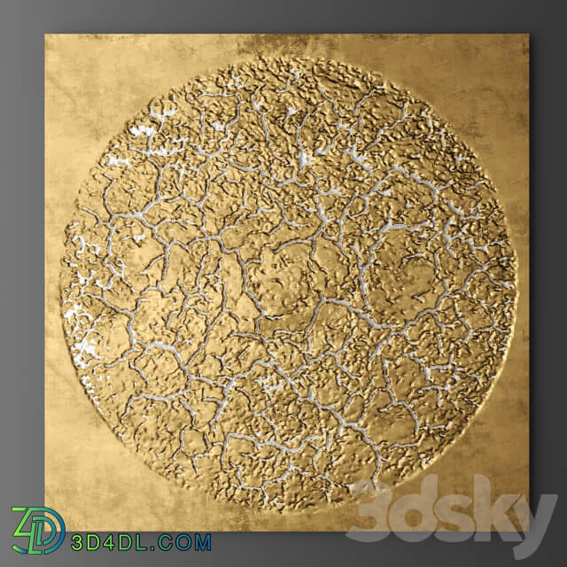 Decor for wall. Panel. luxury wall decor painting gold wall decoration panel abstraction sun Other decorative objects 3D Models