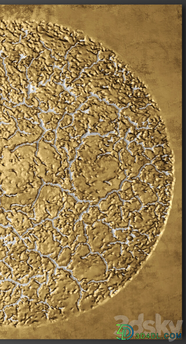Decor for wall. Panel. luxury wall decor painting gold wall decoration panel abstraction sun Other decorative objects 3D Models