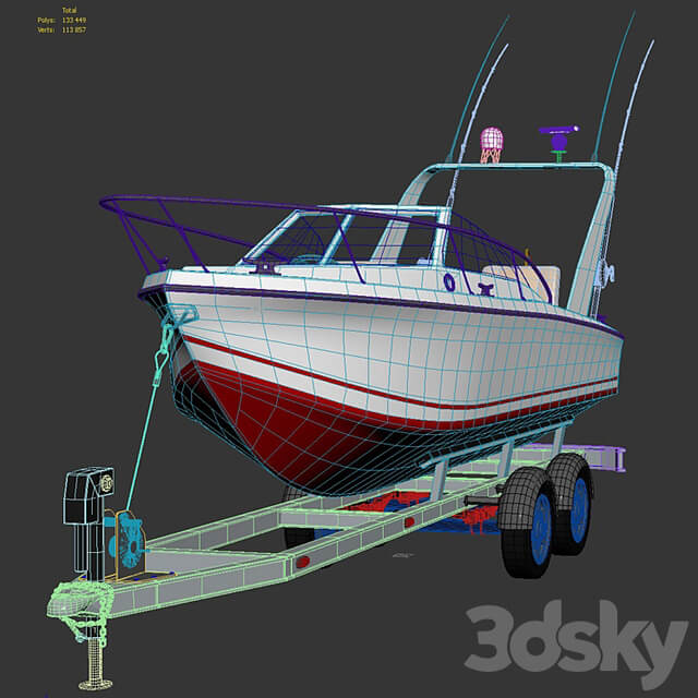 Pleasure fishing boat