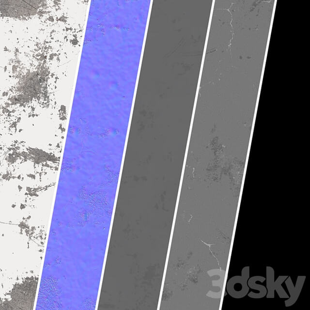 Plaster Materials 29 Painted Wall By Bricks, sbsar | Pbr | 4k | seamless