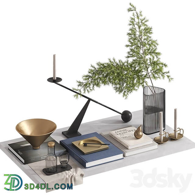Decorative set by MENU SPACE with pine branches