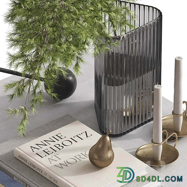 Decorative set by MENU SPACE with pine branches