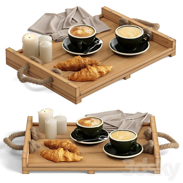 Decorative set 31 Coffee and croissants