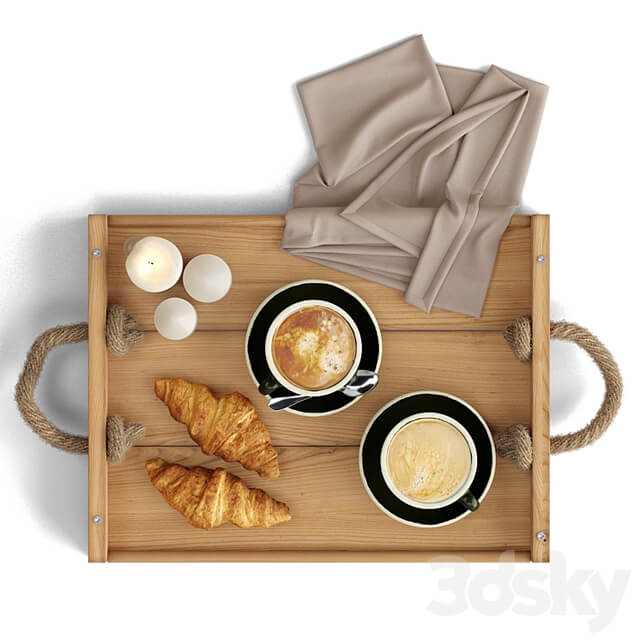 Decorative set 31 Coffee and croissants