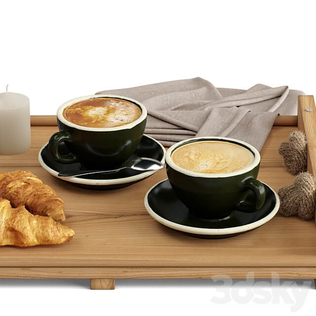 Decorative set 31 Coffee and croissants