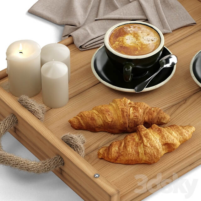 Decorative set 31 Coffee and croissants