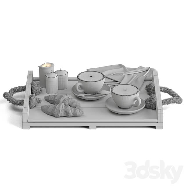 Decorative set 31 Coffee and croissants