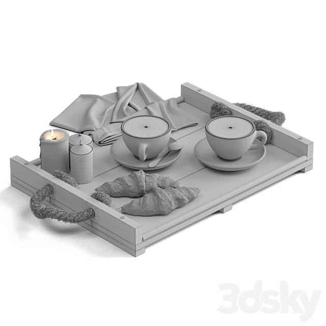 Decorative set 31 Coffee and croissants