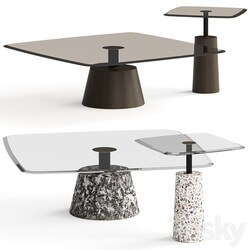 1stDibs Bronze Glass Fumed Eucalyptus Coffee Table 